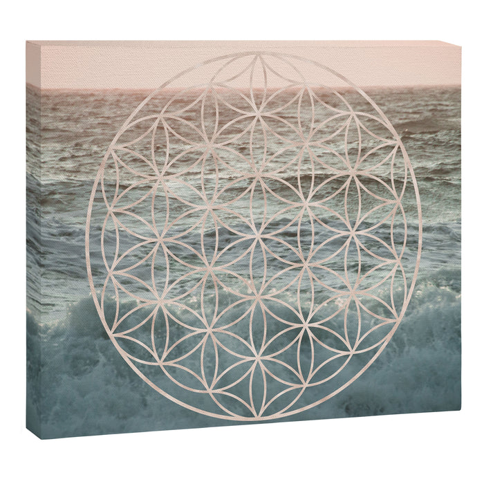 Mandala Flower of Life Sea Canvas Print Gallery Image 1