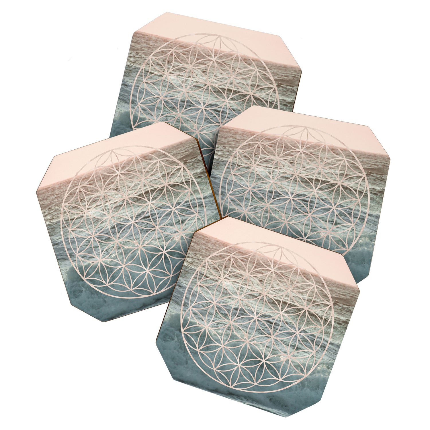 Mandala Flower of Life Sea Coaster Gallery Image 1