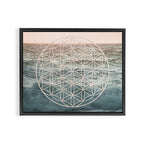 Mandala Flower of Life Sea Framed Canvas Print Gallery Image 14