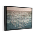 Mandala Flower of Life Sea Framed Canvas Print Gallery Image 2