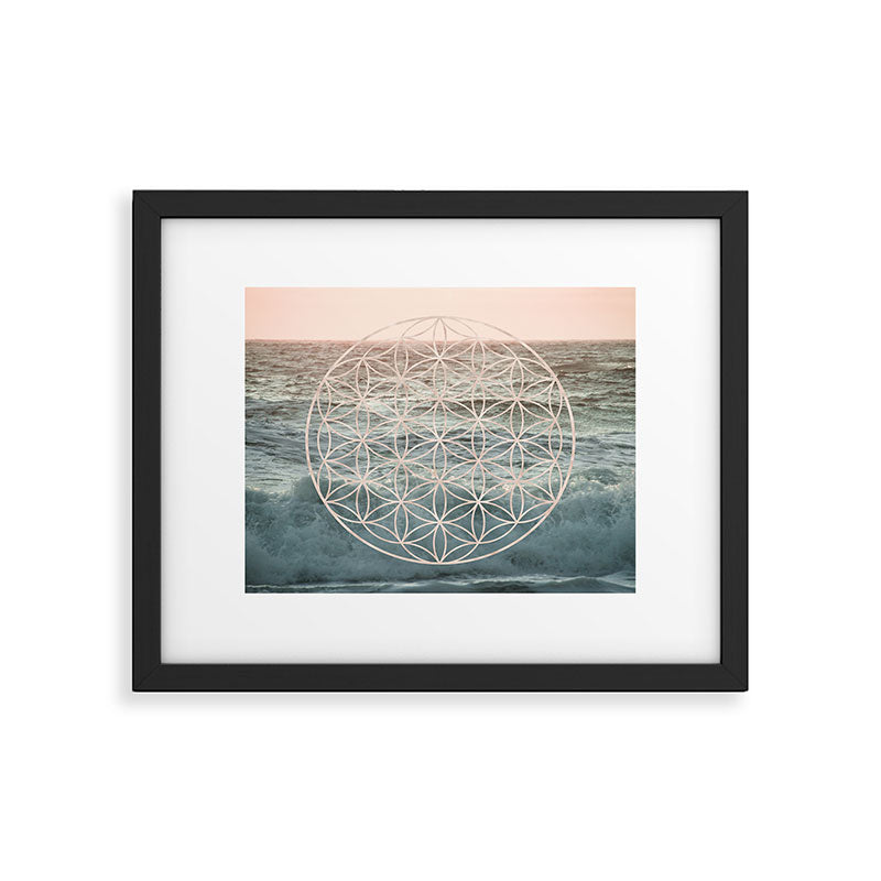 Mandala Flower of Life Sea Framed Art Print Gallery Image 6
