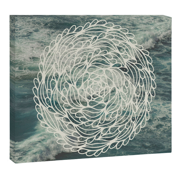 Mandala Ocean Waves Canvas Print Gallery Image 1