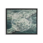 Mandala Ocean Waves Framed Canvas Print Gallery Image 14