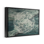 Mandala Ocean Waves Framed Canvas Print Gallery Image 2