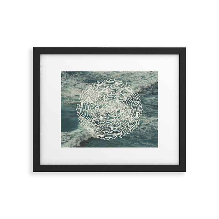Mandala Ocean Waves Framed Art Print Gallery Image 1