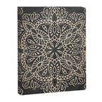 Mandala White Gold on Dark Gray Canvas Print Gallery Image 8