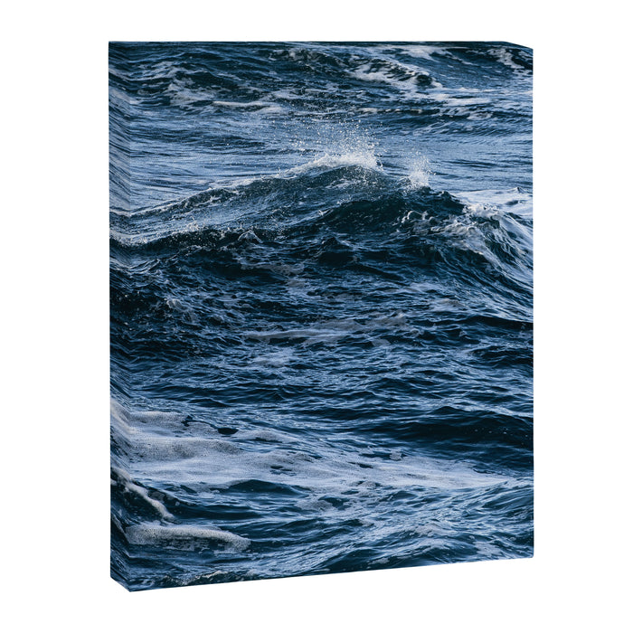 Marbled Waves of Blue Canvas Print Gallery Image 1
