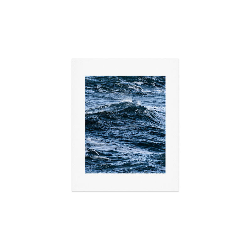 Marbled Waves of Blue Art Print Gallery Image 1