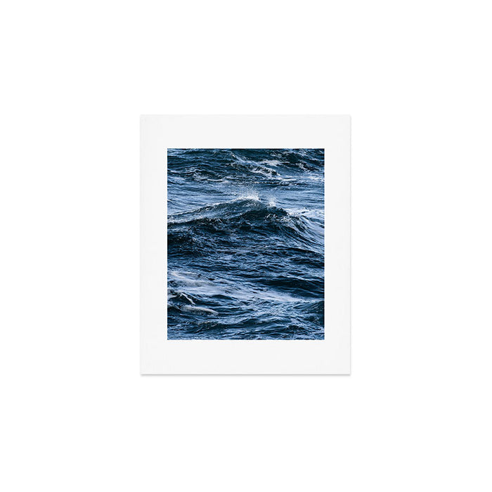 Marbled Waves of Blue Art Print Gallery Image 1