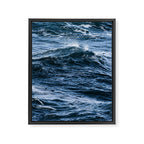 Marbled Waves of Blue Framed Canvas Print Gallery Image 6