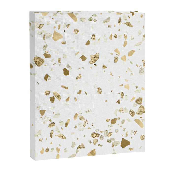 Metallic Gold Terrazzo Sparkle Canvas Print Gallery Image 1