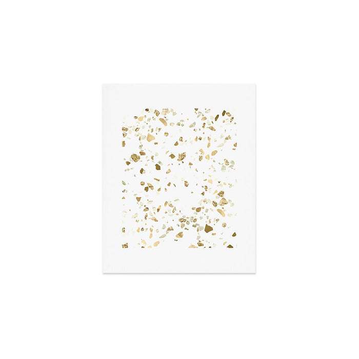 Metallic Gold Terrazzo Sparkle Art Print Gallery Image 1