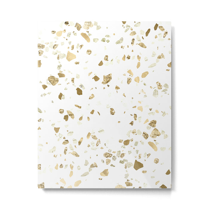 Metallic Gold Terrazzo Sparkle Metal Print Gallery Image 1