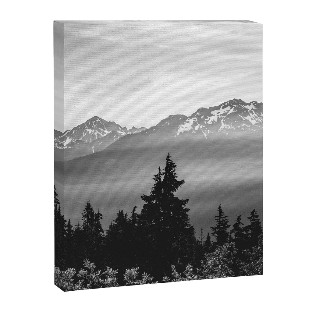 Morning in the Mountains Black and White Canvas Print Gallery Image 6