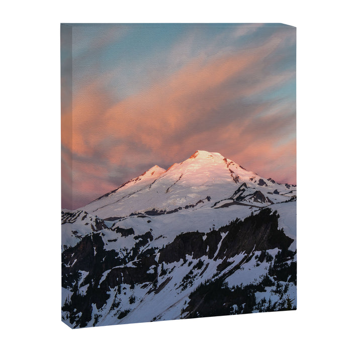 Mount Baker Mountain Adventure Sunset - Nature Photography Canvas Print Gallery Image 1
