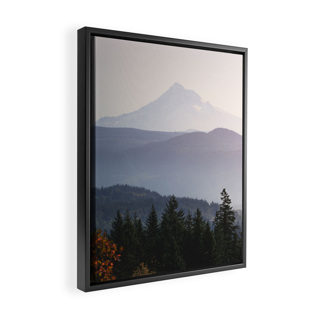 Mount Hood over the Columbia River Gorge Framed Canvas Print Gallery Image 2