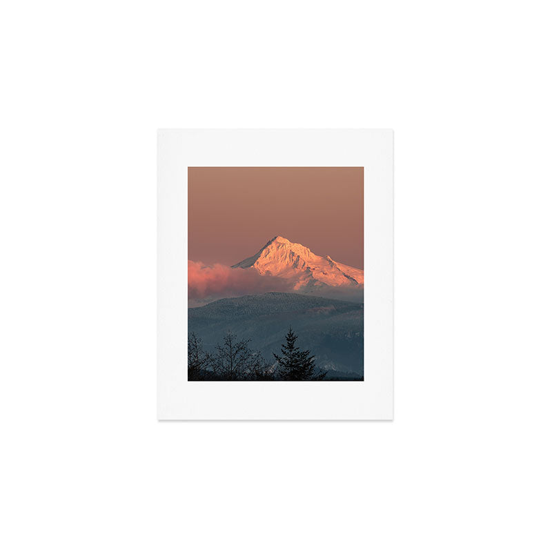 Mount Hood Pastel Sunset - Nature Photography Art Print Gallery Image 1