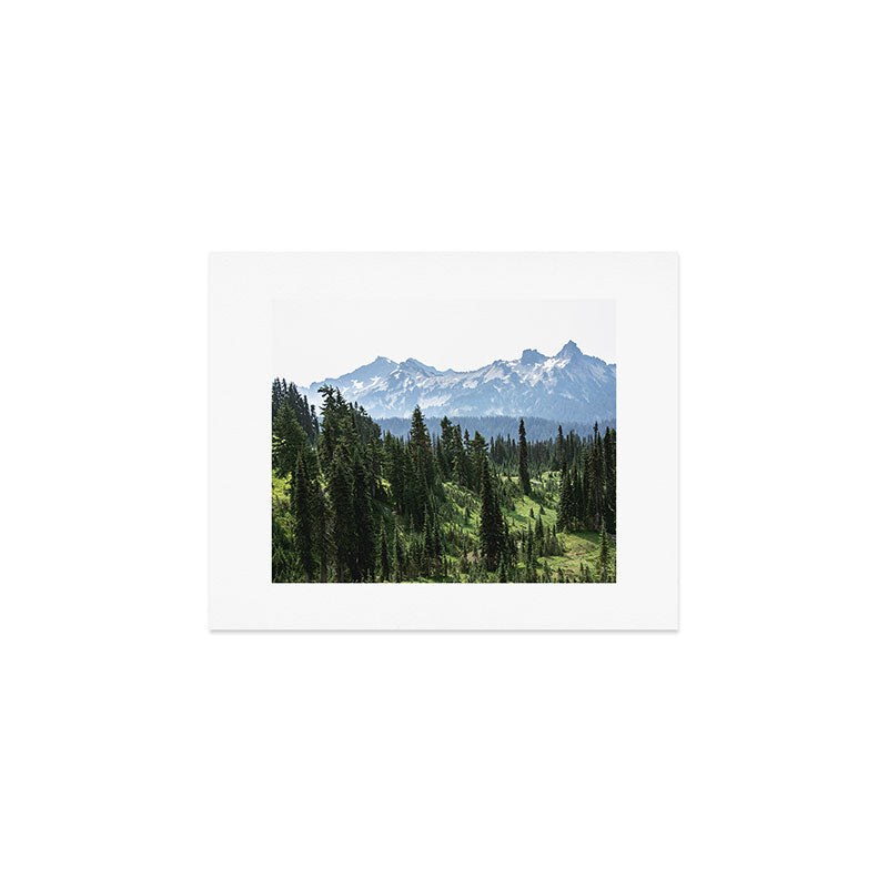 Mount Rainier Adventure - Pacific Northwest Mountain Forest Wanderlust Art Print Gallery Image 1