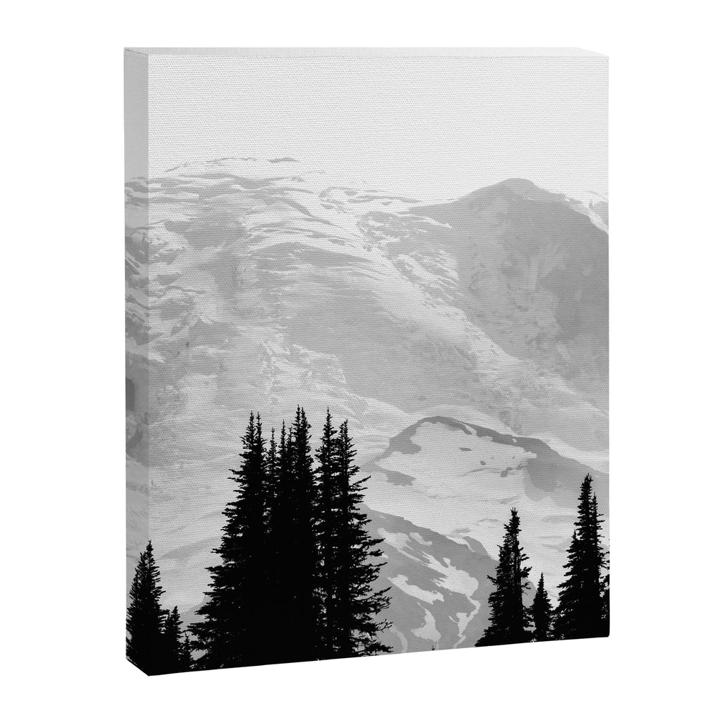 Mount Rainier Black and White Canvas Print Gallery Image 6