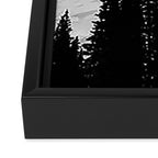 Mount Rainier Black and White Framed Canvas Print Gallery Image 3