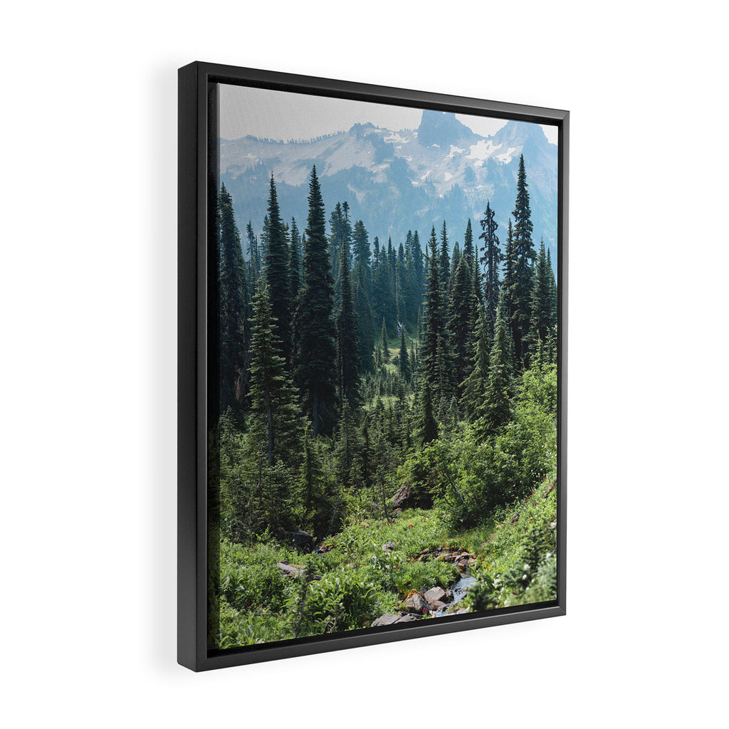 Mount Rainier Classic Mountain Meadow - 129/365 Nature Photography Framed Canvas Print Gallery Image 2