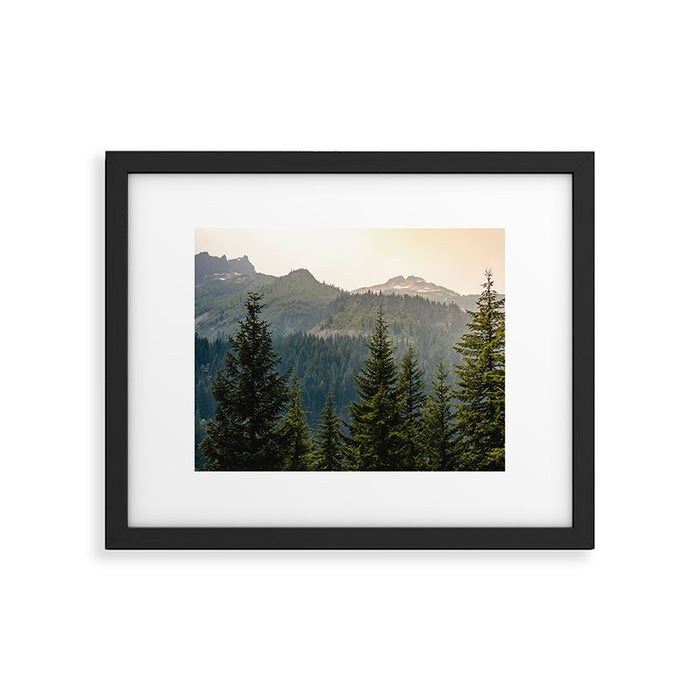 Mount Rainier Summer Adventure II - Pacific Northwest Mountain Landscape Framed Art Print Gallery Image 1