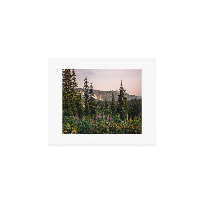 Mount Rainier Wildflower Adventure - National Park Wanderlust Art Print Gallery Image 1