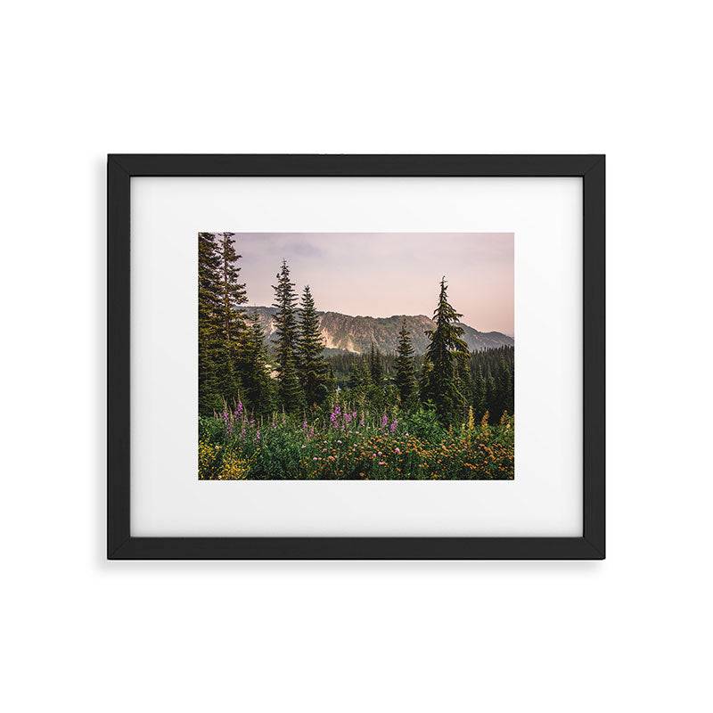 Mount Rainier Wildflower Adventure VII - Pacific Northwest Mountain Forest Wanderlust Framed Art Print Gallery Image 5
