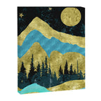 Mountain Adventure Gold Teal  Canvas Print Gallery Image 8