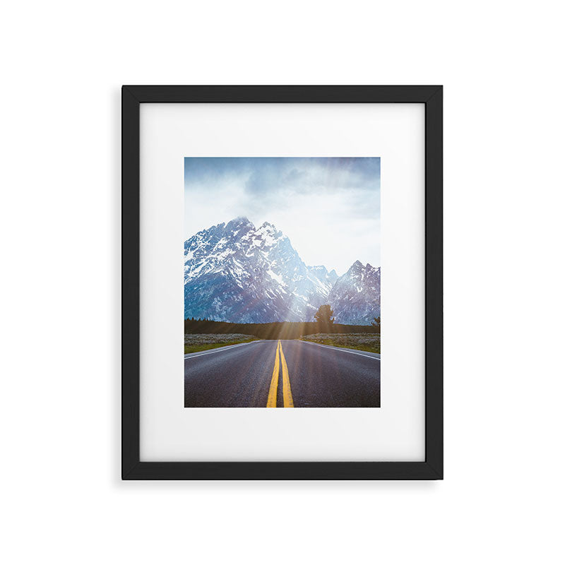 Mountain Road - Grand Tetons Nature Landscape Photography Framed Art Print Gallery Image 5