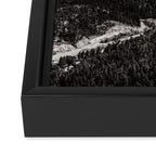 Mountain Tourist Binoculars Black and White Framed Canvas Print Gallery Image 3