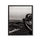 Mountain Tourist Binoculars Black and White Framed Canvas Print Gallery Image 6