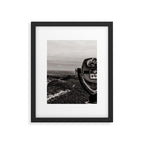 Mountain Tourist Binoculars Black and White Framed Art Print Gallery Image 5