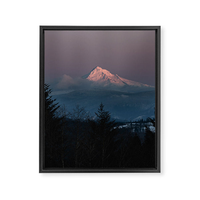 Mt. Hood Forest Mountain - Nature Photography Framed Canvas Print Gallery Image 1