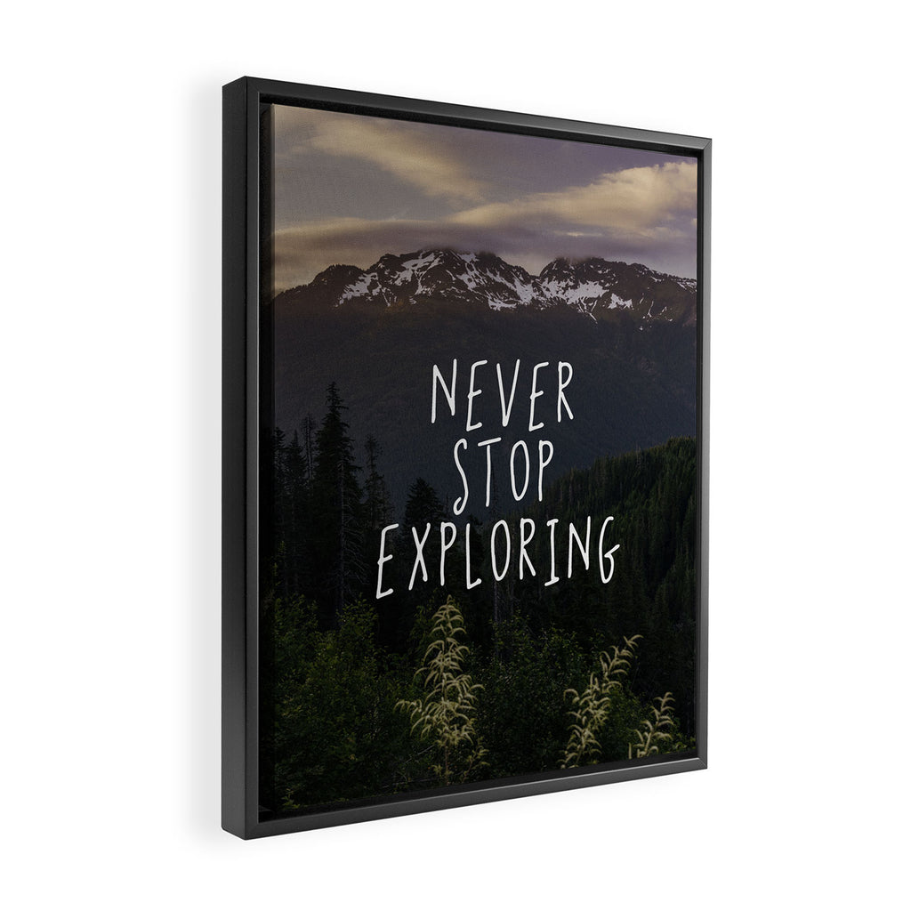 Never Stop Exploring - Nature Photography Framed Canvas Print Gallery Image 2