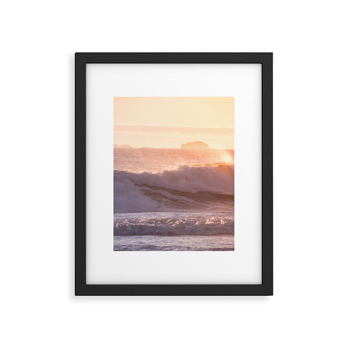 Ocean sunset Framed Art Print Gallery Image 1