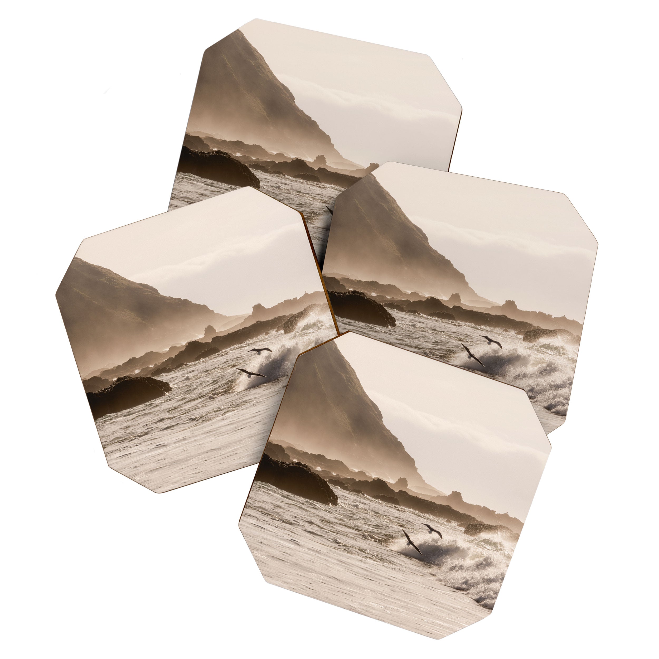 Pacific Coast Summer Beach Sunset Coaster Gallery Image 1
