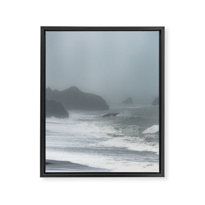 Pacific Northwest Beach Storm Framed Canvas Print Gallery Image 1