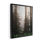 Pacific Northwest Forest Fog Adventures Framed Canvas Print Gallery Image 2