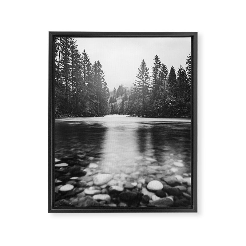 Pacific Northwest River III - Nature Photography Framed Canvas Print Gallery Image 6