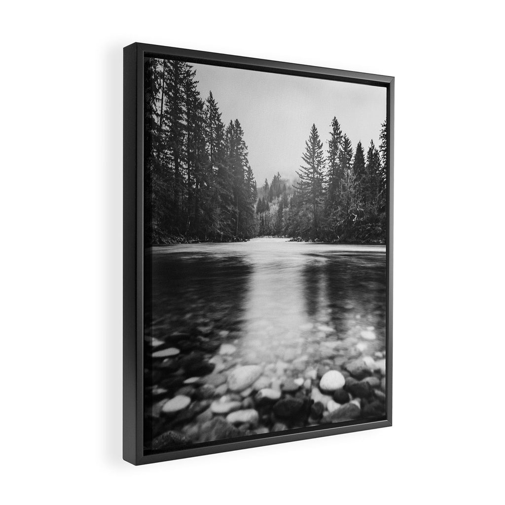 Pacific Northwest River III - Nature Photography Framed Canvas Print Gallery Image 2