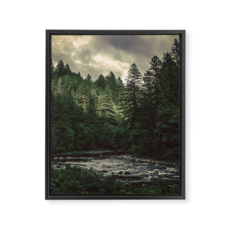 Pacific Northwest River - Nature Photography Framed Canvas Print Gallery Image 6