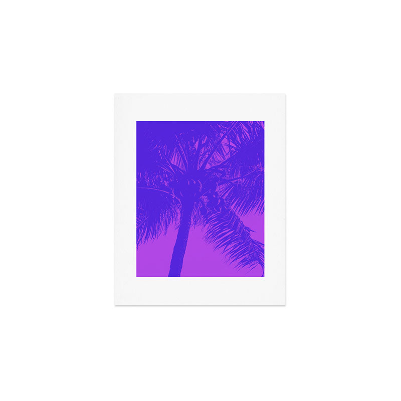 Palm Tree Pink Purple Summer Beach Art Print Gallery Image 1