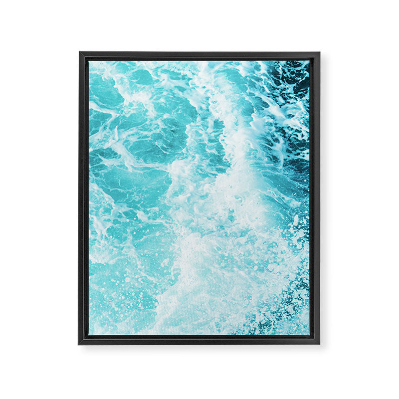 Perfect Sea Waves Framed Canvas Print Gallery Image 8