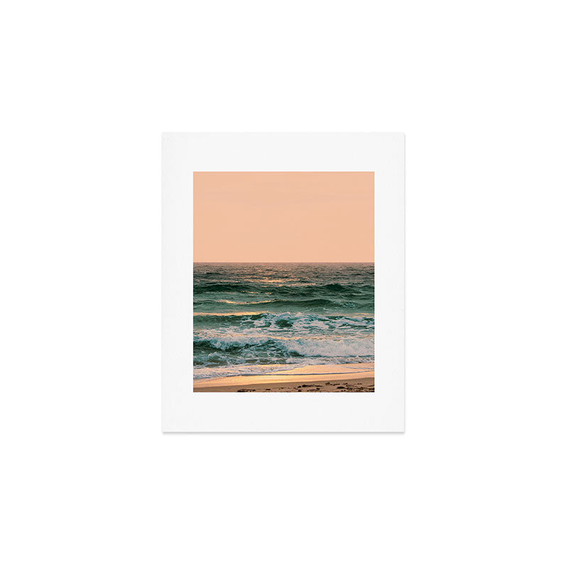 Pink Skies Ocean Vibes Art Print Gallery Image 1