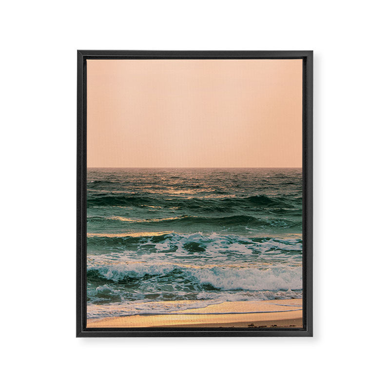 Pink Skies Ocean Vibes Framed Canvas Print Gallery Image 6