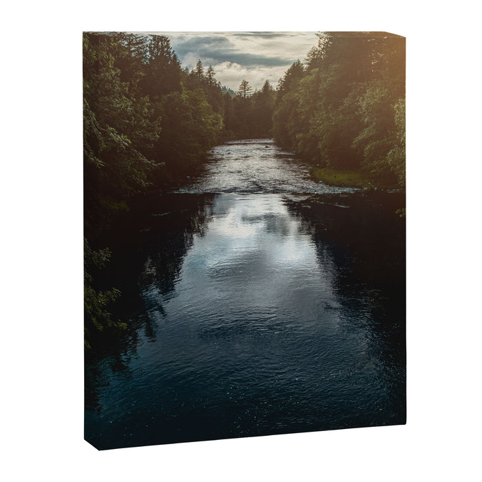 PNW River Run - Pacific Northwest Nature Photography Canvas Print Gallery Image 1