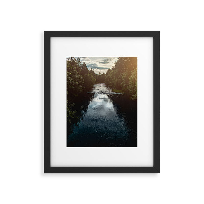 PNW River Run - Pacific Northwest Nature Photography Framed Art Print Gallery Image 5