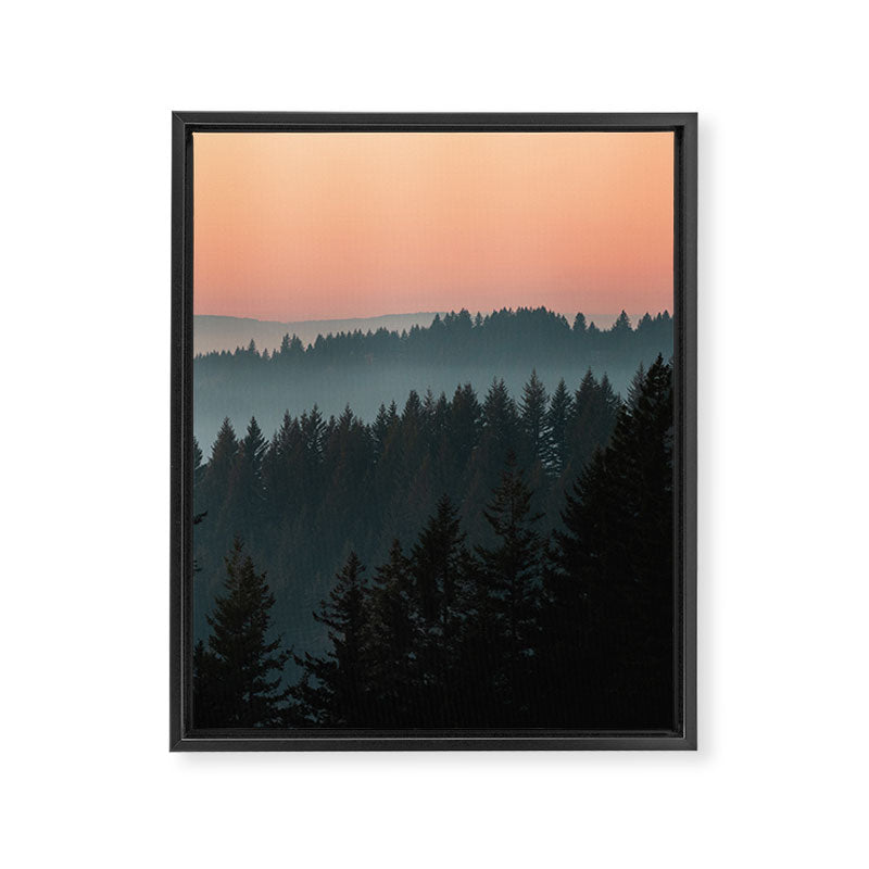 PNW Sunset Framed Canvas Print Gallery Image 6