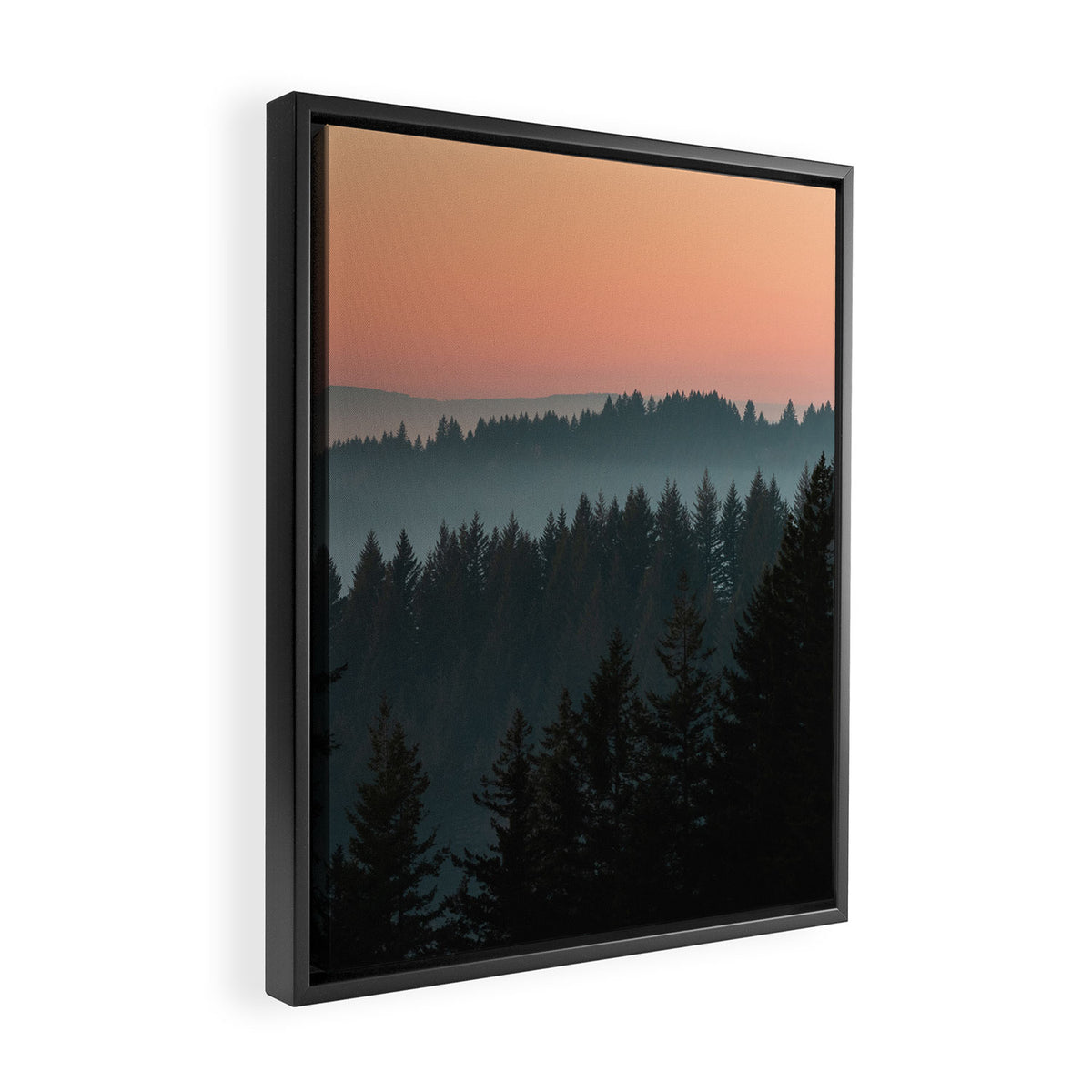 PNW Sunset Framed Canvas Print Gallery Image 2